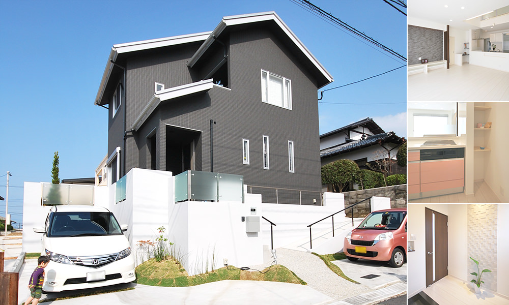 福岡市【O様邸】高台に建つ、総タイル張りの重厚な家